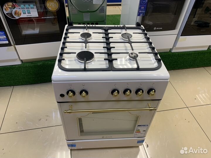 Газовая плита De Luxe бежевый