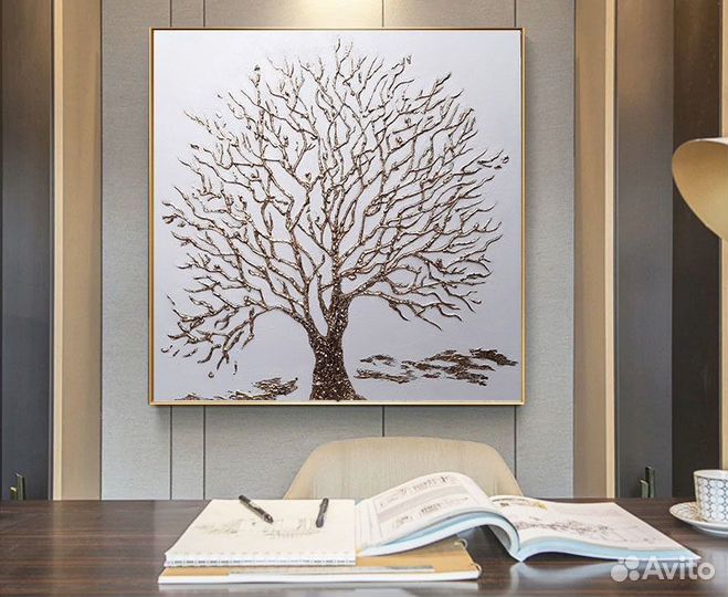 Интерьерная картина золотое дерево