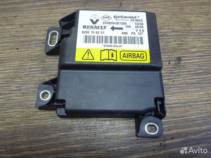 Блок управления подушками безопасности Renault