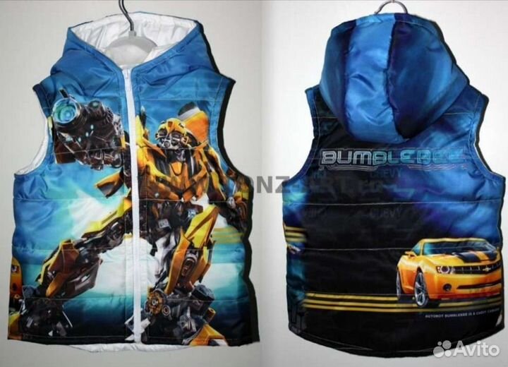 Купон,безрукавка детская с капюшоном 