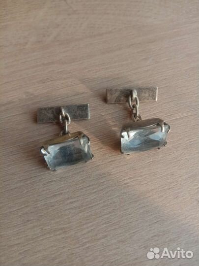 Запонки мужские серебро