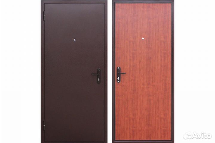 Дверь мет мдф Стройгост 5 РФ Рустик. дуб