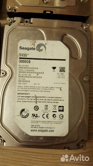 Жесткие диски 3.5дюйма.6.4.2.3 TB.нерабочие