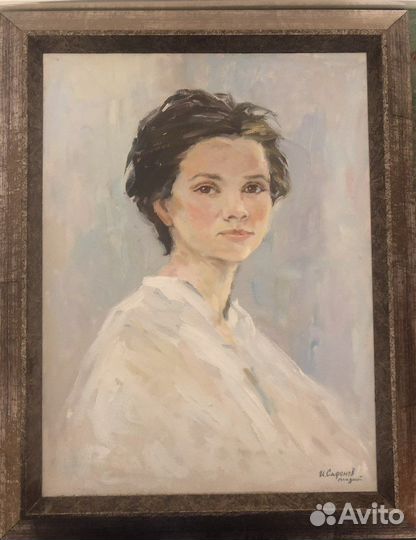 Картина маслом на холсте. Женский портрет