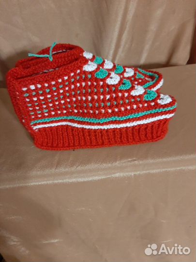Тапочки вязанные