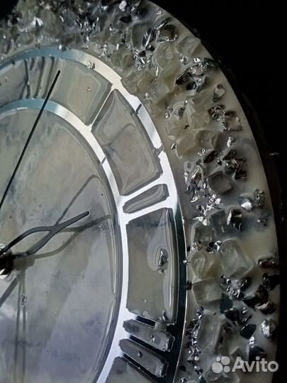 Часы Мрамор из эпоксидной смолы