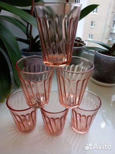 Стопки-стаканчики карамельное стекло СССР