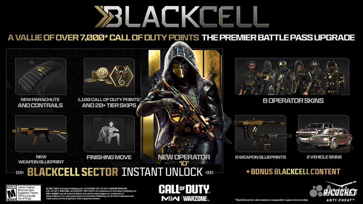 Боевой Пропуск Blackcell Warzone 3 + до 7100 ср