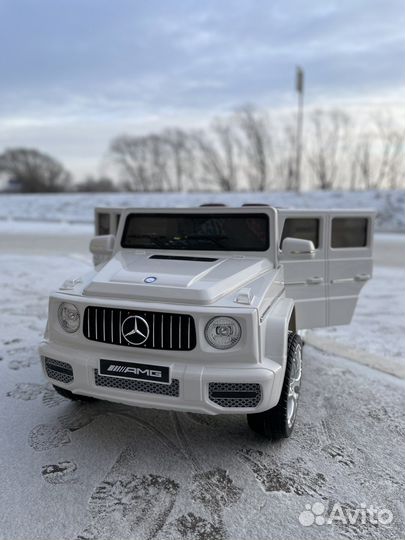 Электромобиль mercedes гелик белый
