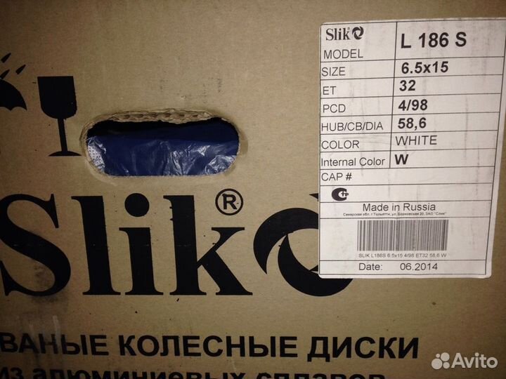 Диски Slik r15 4*98