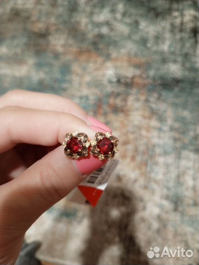 Серьги конго серебро 925
