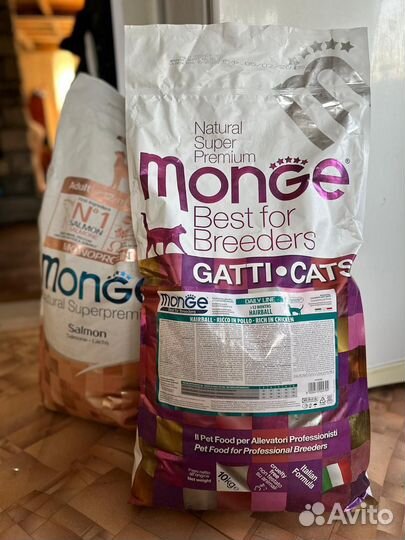 Корм для кошек monge лосось, курица