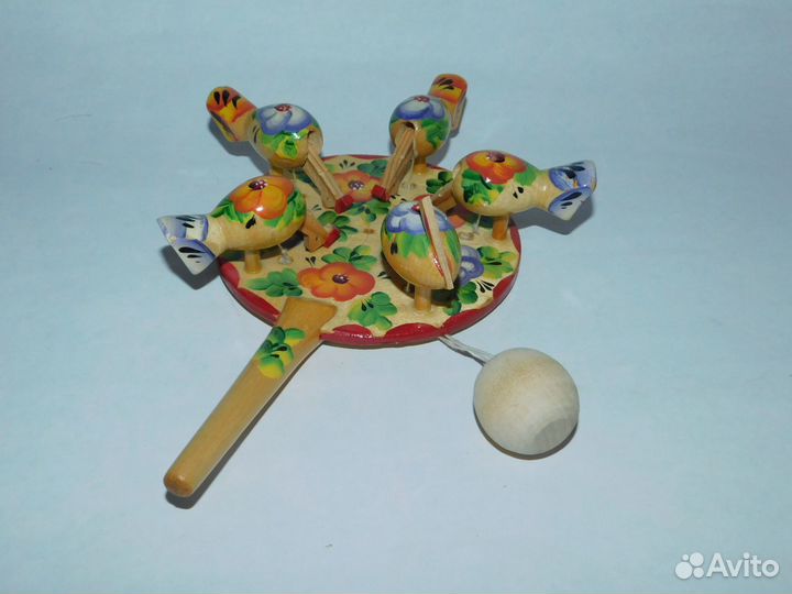 Куры авторские Богородская игрушка дерево