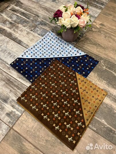 Шелковый платок шаль Louis Vuitton 2 оттенка