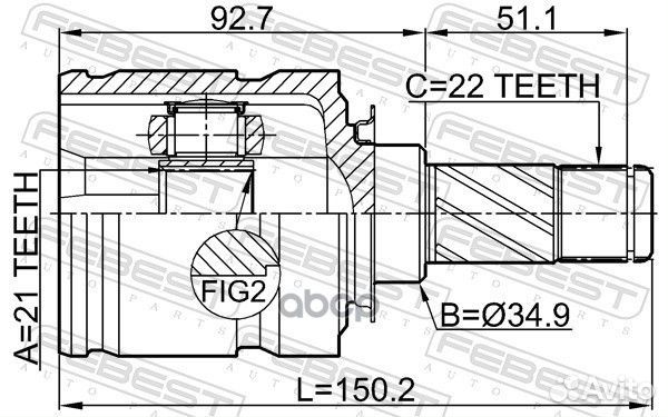 ШРУС внутренний opel corsa D 2006-2014 1811-Z12