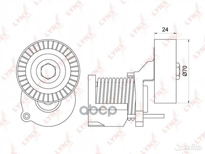 Натяжитель поликлинового ремня LCV PT3148 lynxauto