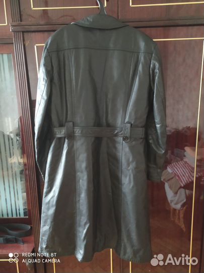 Пальто мужское кожаное на меху
