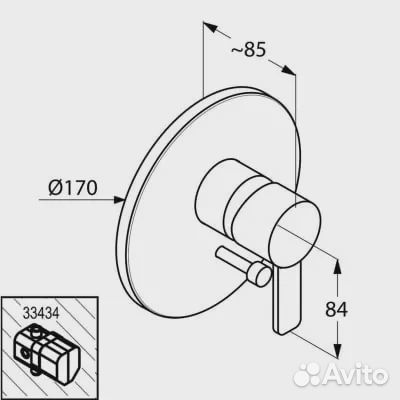 Смеситель для душа встраиваемый Kludi Zenta белый