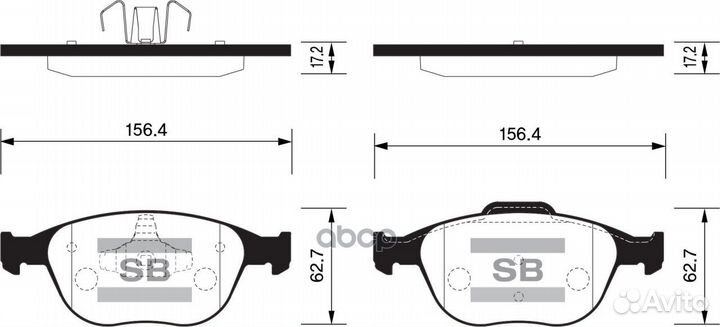 Колодки торм.дисковые Hi-Q ford transit connect