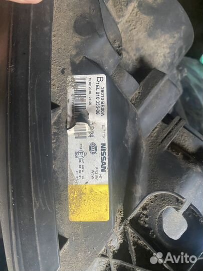 Фара передняя правая nissan qashqai