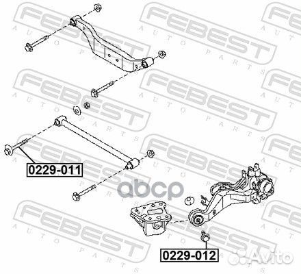 Болт с эксцентриком 0229011 Febest