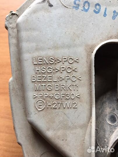 Противотуманная фара левая hyundai solaris