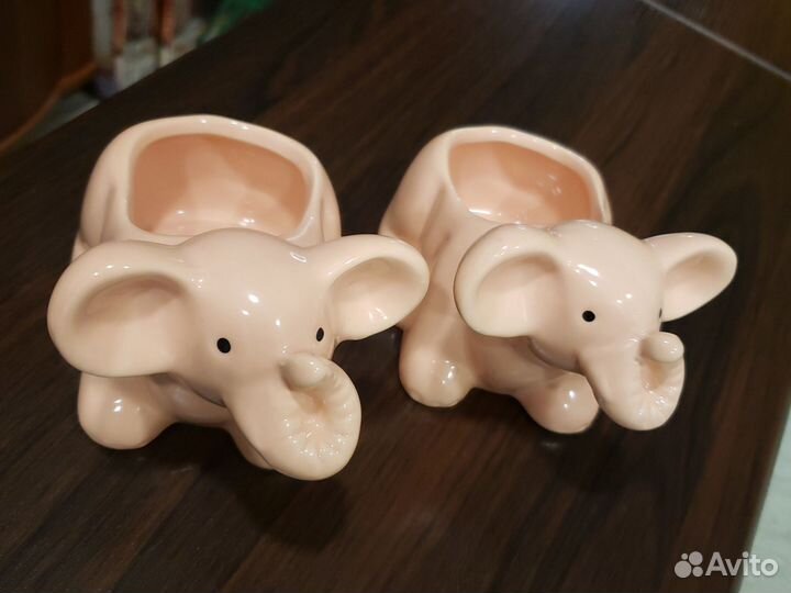 Слоники вазочки / горшки для цветов 2 шт