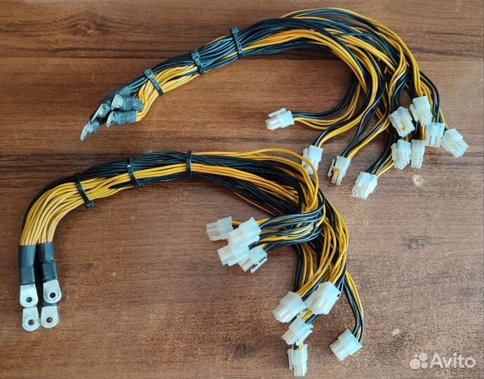 Провода для блока питания 6pin x10 (коса) для Asic