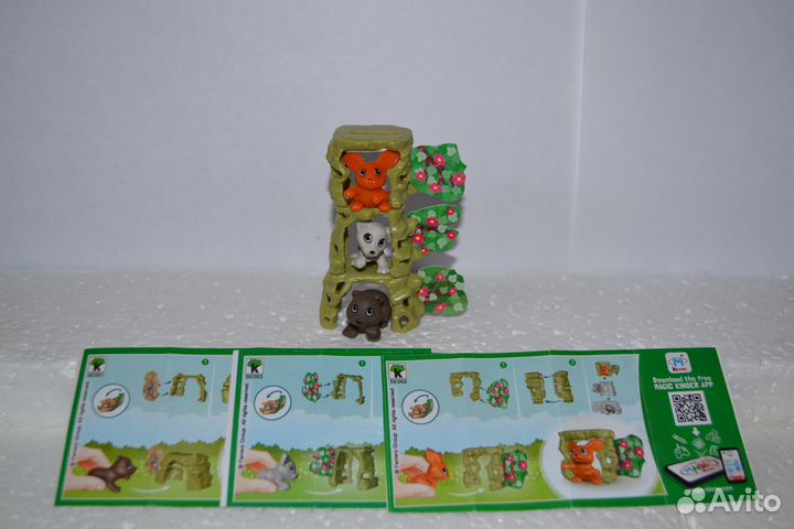 Продам коллекцию животные в домиках(киндер)