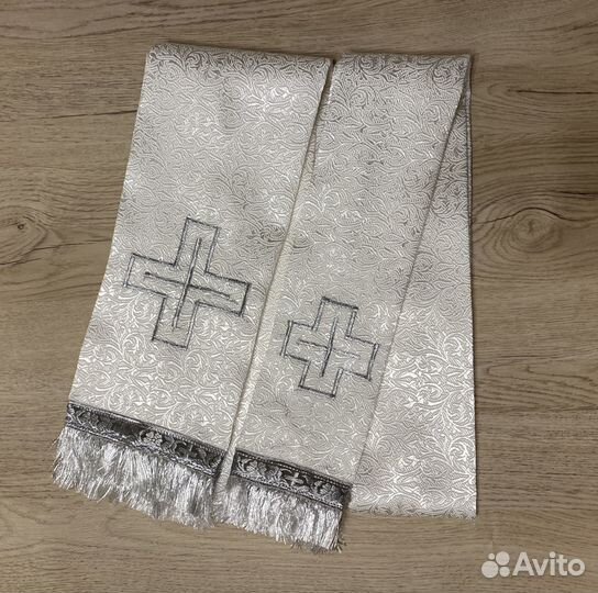 Закладка белая с серебром для Евангелия