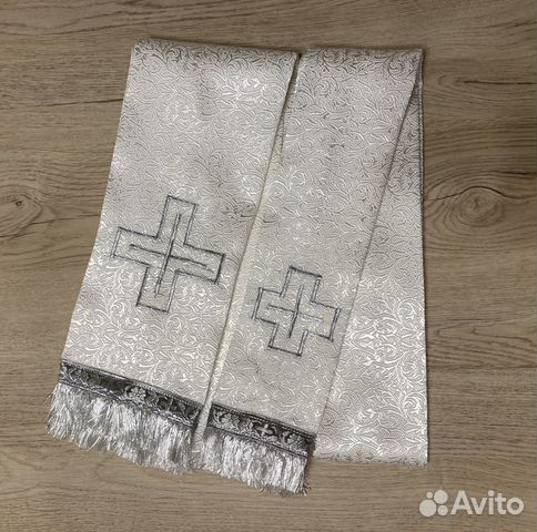 Закладка белая с серебром для Евангелия