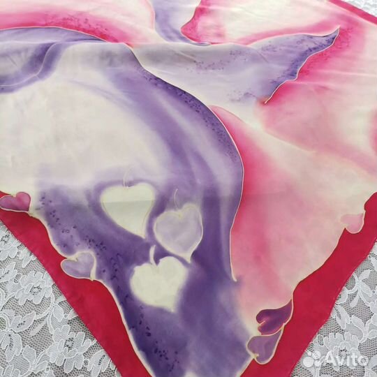 Красивый шёлковый платок Батик