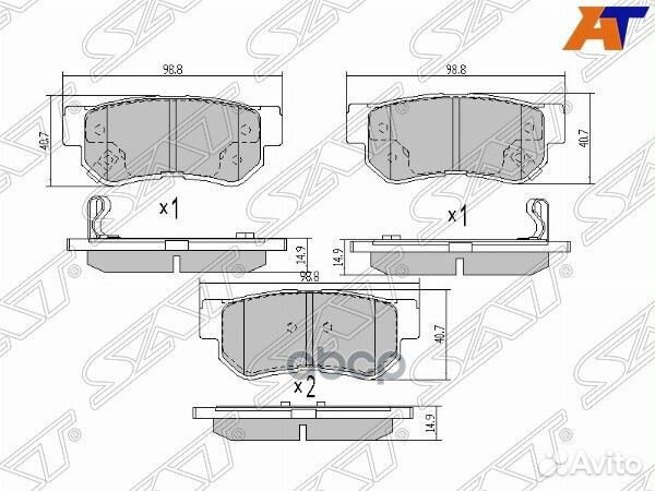 Колодки тормозные зад hyundai getz 05-09/santa