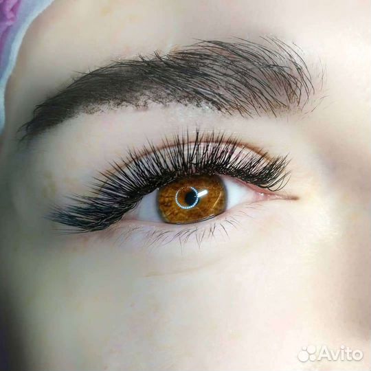 Наращивание ресниц, LED,оформление бровей