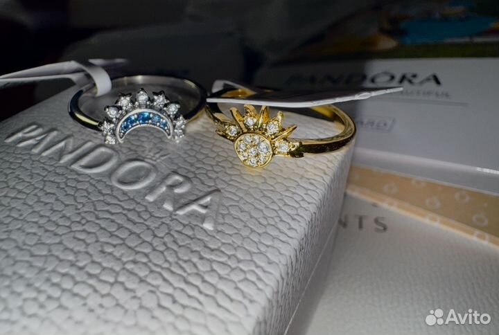 Коплект колец Pandora Солнце и Луна (парные)