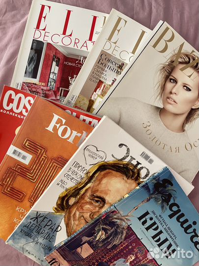 Журналы elle, cosmo, сноб, bazaar, esquare, forbes