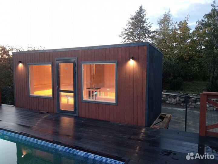 Баня с бассейном для бизнеса, дома отдыха