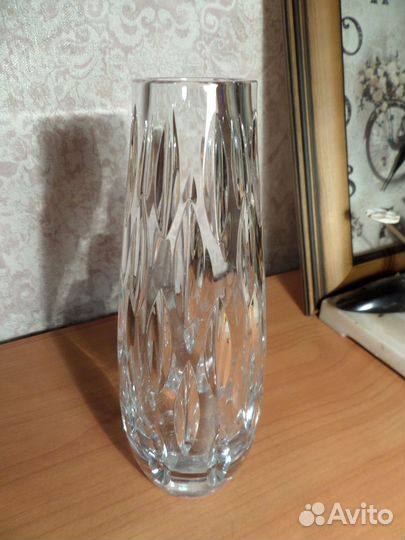 Хрустальная ваза д/цветов.18 см. 60-е гг
