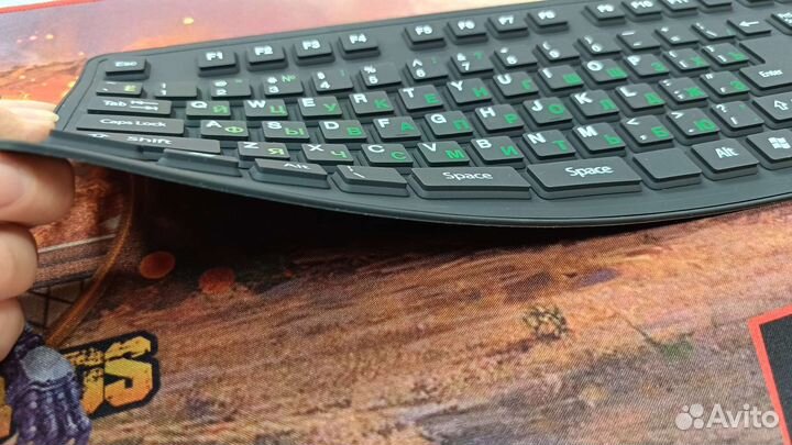 Гибкая Клавиатура проводная 104 клавиши