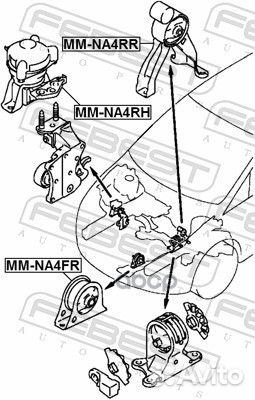 Опора двигателя правая mitsubishi grandis NA4W