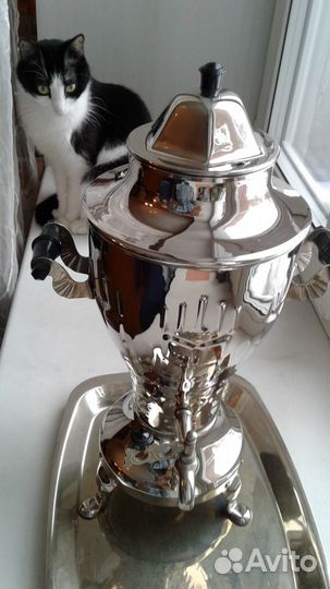 Самовар СССР 3 литра + поднос