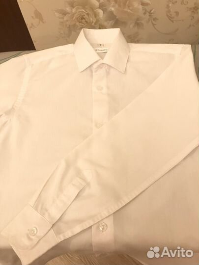 Рубашка белая для мальчика 128 см