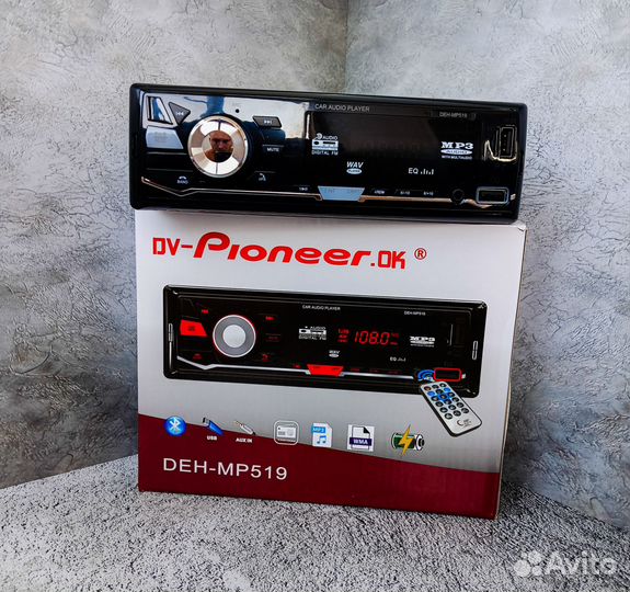 Магнитола Pioneer ок DEH-MP519 новая с bluetooth