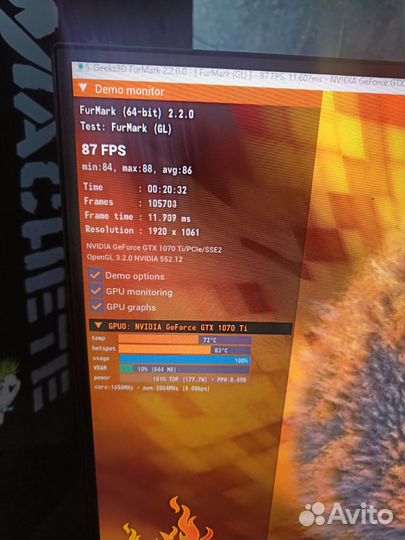 Видеокарта Asus GTX 1070 ti 8gb