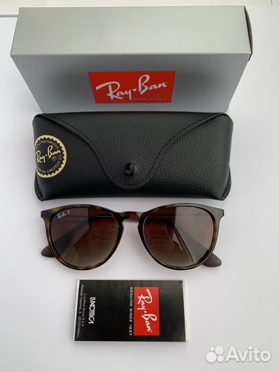 Очки Ray Ban Erika коричневые поляризационные