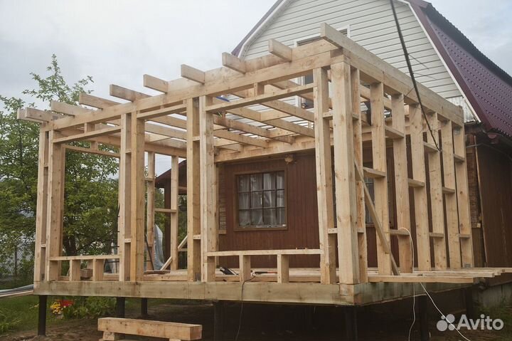 Пристройка к дому из бруса