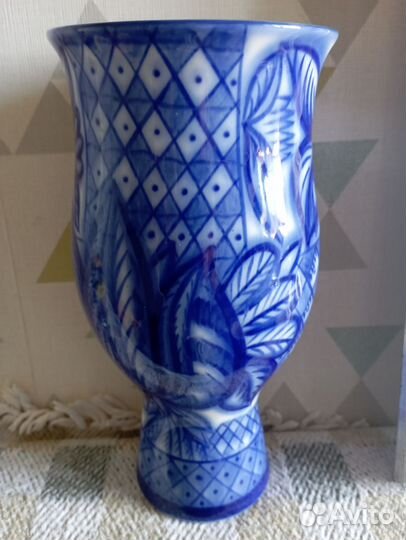 Ваза Синяя птица Васильки сетка