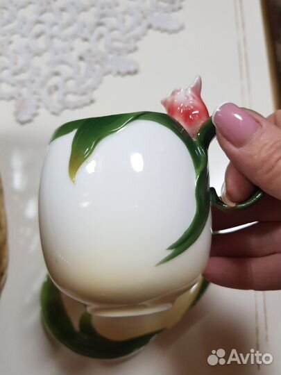 Чашка с блюдцем. Фарфор