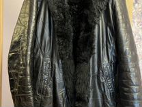 Пальто мужское кожаное