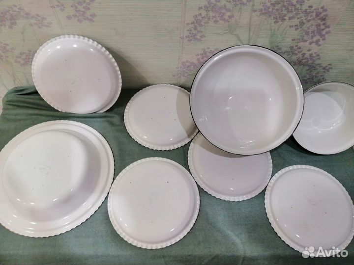 Набор для блинов, бидончик эмалированная посуда